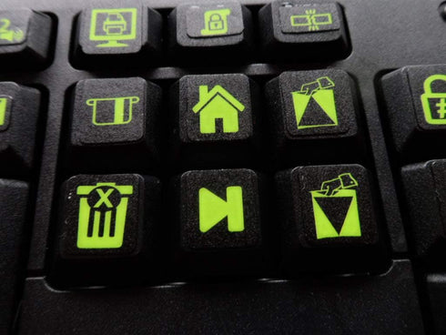 Sovereign GA 3 Keyboard Stickers Big Bright Luminescent Symbols. Will Not Wear or Fade. Yr. Warranty. Great for Sight