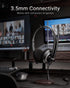 Wired Headset with Microphone for PC & Laptop - Noise Cancelling On-Ear Headphones with 3.5mm Jack, In-line Control