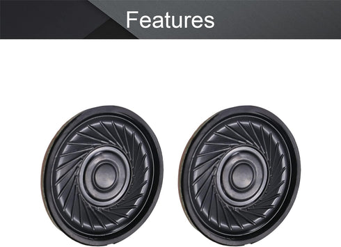 Fielect DIY Magnetic Speaker 2W 8 Ohm Replacement Loudspeaker 36mm Diameter (2pcs)