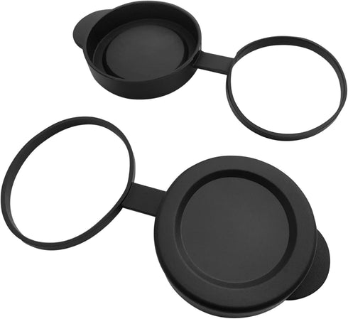 Black Rubber Cover Set for 42mm Binocular/Monocular Objective Lens Caps, Internal Diameter 50.5-51.8mm