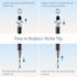 ChaoQ 2-in-1 12pcs Stylus Pen for Touchscreen, High Sensitivity and Precision Stylus Pens for iPad iPhone Android