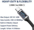 USB-C to USB-C Cable (15FT 2PACK 60W) Long Cable, Fast Charging Cord for iPhone 15 Pro/Samsung Galaxy S23/Google Pixel