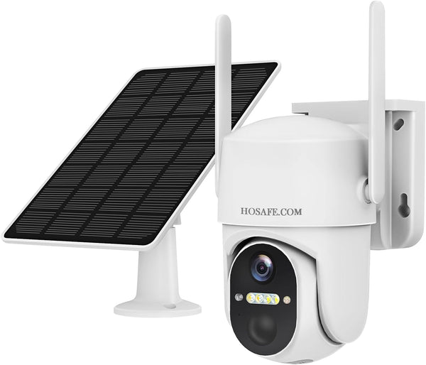 Wireless Outdoor Solar Security Cameras, 2K HD Video Surveillance, Color Night Vision, 2 Way Talk, PIR Detection