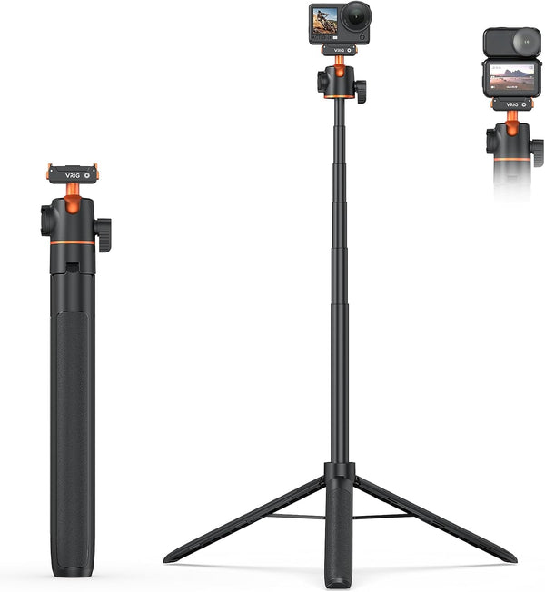 VRIG 55" Action Camera Selfie Stick Tripod for DJI Osmo Action 6/ Osmo