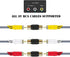 10 Pack Audio Video Gold RCA Female to Female Coupler Connector Adapters, Gold Plated for Phono, Speaker, RCA Cable