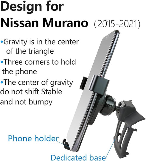 Car Phone Holder for 2015-2024 Nissan Murano, Auto Accessories Navigation Bracket Mobile Cell Phone Mount