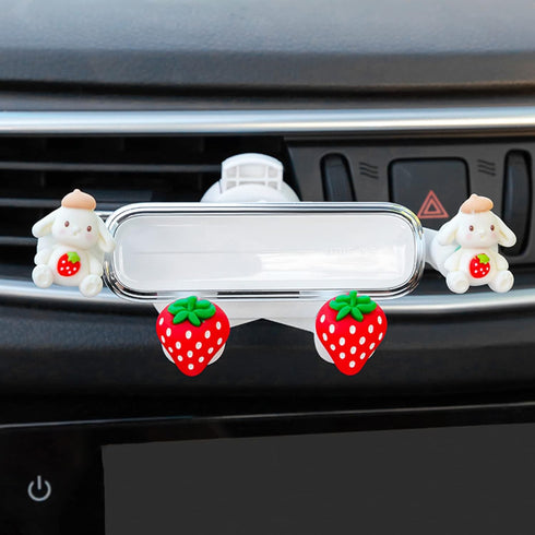 SEWACC Cellphone Car Holder Rabbit Air Vent Phone Holder, Universal Extension Clip Cell Phone Mount Cradle for
