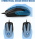 Wired Keyboard and Mouse Combo, EDJO Full-Sized Ergonomic Computer Keyboard with Palm Rest and Optical Mouse