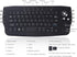 Multimedia Wireless Mini Keyboard with Trackball Mouse, 2.4Ghz, Scroll Wheel for PC, Mac, Android TV Box, Black