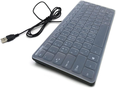 Mini Wired Keyboard (Korean-English) Ultra Thin and Light Portable 78 Keys USB Desktop, Laptop, Windows 7/8/10,