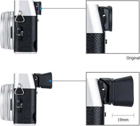 X100VI X100V Soft Silicon Camera Viewfinder Eyecup Eyepiece Eyeshade for Fujifilm Fuji & Eye Cup Protector (Hot Shoe