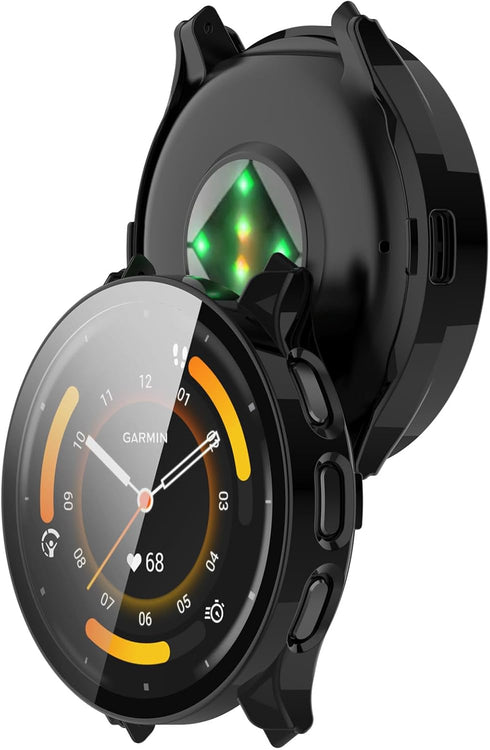 Screen Protector Compatible with Garmin Venu 3, Full Cover Protectors for 45mm Smartwatch, Black
