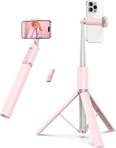 ATUMTEK 55" Selfie Stick Tripod, Extendable Aluminum Phone Tripod with Rechargeable Bluetooth Remote for 4.7-7 inch