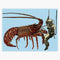 BKR Graphics Vintage Helmet Diver Observing a Giant Lobster URM Sticker Decal Car Window