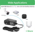 Security-01 2-Pack AC to DC 12V 0.5A Power Supply Adapter for CCTV Camera, Speaker, Router