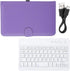 V BESTLIFE 7 Inch Universal Wireless Keyboard for Bluetooth 3.0 with PU Leather Case for Phones, Purple