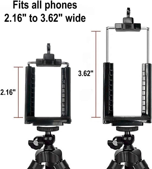 DaVoice 1/4" Tripod Phone Mount Screw Adapter, Compatible with iPhone Samsung and Cell Phones, Adjustable Smartphone