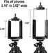 DaVoice 1/4" Tripod Phone Mount Screw Adapter, Compatible with iPhone Samsung and Cell Phones, Adjustable Smartphone