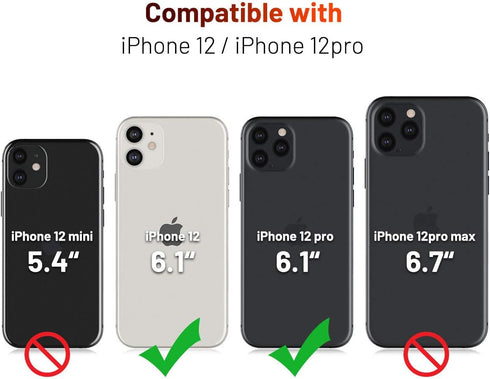 OCASE Compatible with iPhone 12 Case/Pro Wallet Case, PU Leather Flip Case with Card Holders, RFID Blocking Kickstand
