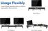 FITUEYES Dual Monitor Stand - 3 Shelf Computer Monitor Riser, Adjustable Wood Desktop Stand for Office Supplies, Medium