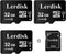 Lerdisk Factory Wholesale Micro SD Card 32GB U3 Pack of 3 MicroSDHC with