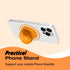 Svanove Magnetic Phone Grip Compatible with Magsafe, Mag Safe Translucent Clear Grip Collapsible Kickstand for iPhone