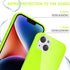 Silicone Case for iPhone 14 Plus, Glossy Soft Rubber Gel Plastic Jelly Neon Bright Color Protective Cover for Women