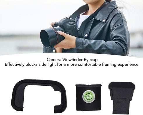R8 Viewfinder Eyecup, Portable Eyepiece Eye Cup with Hot Shoe Cover and Level, Fit for RP Camera