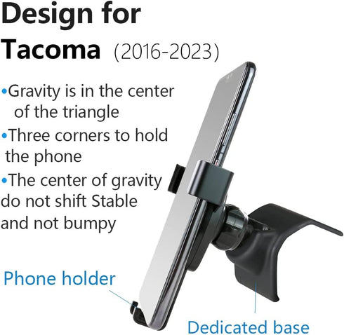 Car Phone Holder for Toyota Tacoma 2016-2023, Auto Accessories Navigation Bracket Interior Decoration Mobile Cell Phone
