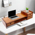YIYIBYUS Monitor Stand Riser 2-Tier Bamboo Wood Computer Monitor Riser Stand Desktop Organizer