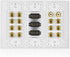 3 Gang 7.2 Surround Sound Distribution Home Theater Copper Banana Binding Post Coupler Type Wall Plated