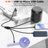 Herfair 4-in-1 Micro USB Splitter Cable, 1.64ft USB 2.0 Type A Male to 4 Micro USB Male for Data Sync/Charge, Black