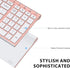 iClever BK10 Bluetooth Keyboard, Multi Device Rechargeable Keyboard with Number Pad, Ergonomic Design for iPad, iPhone,