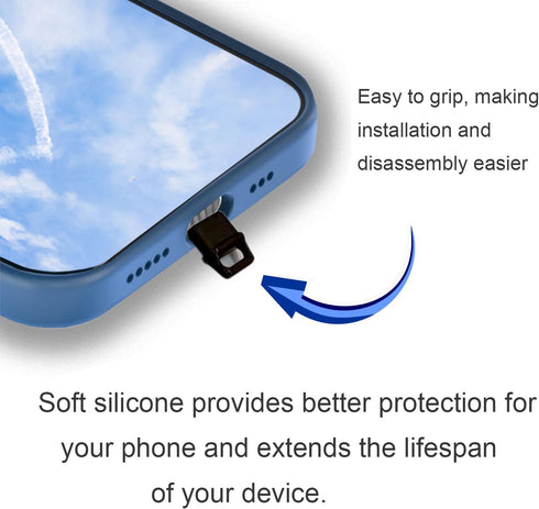 10 Pack USB-C Port Plug, Easy to Grip Dustproof Plug Cover, C-Type Dustproof Plug Kit with Cleaning Tool, Suitable for