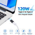 USB C Magnetic Adapter (Straight 2 Packs), USB2.0 Type C Connector with PD 120W Charge