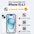 Kiresen 15 15 6.1" Magnetic for iPhone Case with Screen Protector - Wireless Charging Compatible - Upgraded Camera