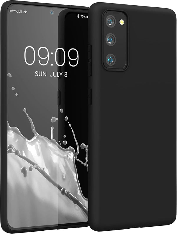 kwmobile Soft Slim TPU Case for Samsung Galaxy S20 FE - Protective Silicone Cover - Black Matte
