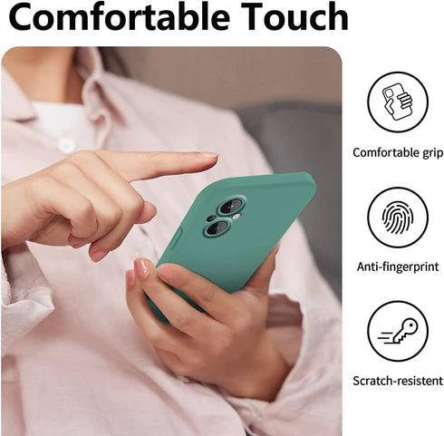 OnePlus Nord N20 5G Case, Dark Green, Silicone Liquid Soft Smooth Touch Shockproof Thin Cover