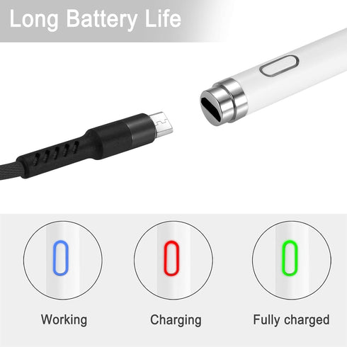 Active Stylus Pens for Touch Screens, Digital Stylish Pen Pencil, Rechargeable Compatible with Most Capacitive Screens