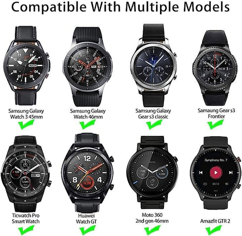 TOOLAIK 22mm Watch Band Compatible with Samsung Galaxy Watch 3 45mm/Galaxy Watch 46mm/Gear S3 Frontier/Classic