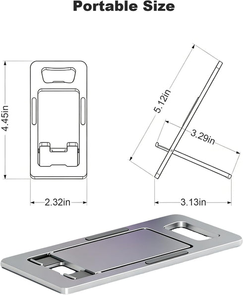 CEFOJQAO 2-Pack, 17 16 15 14 13 12 11, S26/25/23, Foldable Cell Phone Stand for Desk Portable Cell Phone Folding Stand