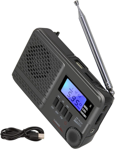 DBEIXIWEI Digital Tri-Band AM FM SW Radio Support USB Flash Drive & Micro