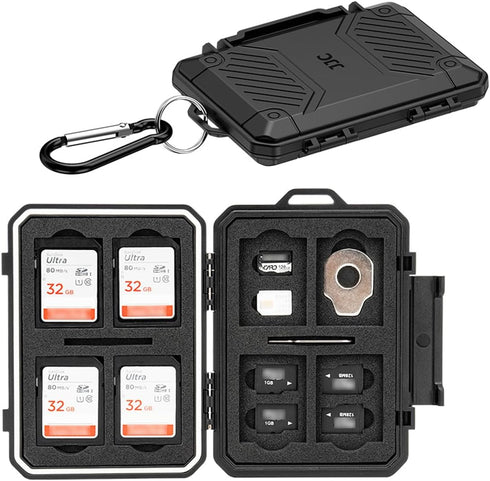 JJC Slim Memory Card Case for 8 SD 12 TF and 2 Nano