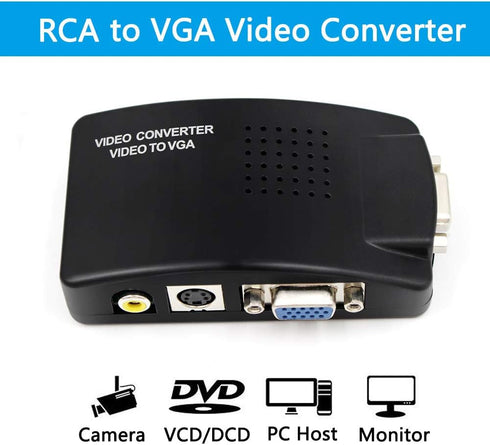 Wiistar Setup S-Video to VGA Video Converter Box for Easy
