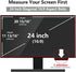 24 Inch 16:9 (24" 16:9 1 Pack) Computer Privacy Screen Protector with Hp Dell Acer Asus Samsung LG and More, Removable