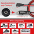 WoTravelPaL 3-Pin 2-Wire 16AWG 59 Inch, CB Radio Power Cord with Cigarette Lighter Plug, Fused Cable, Heavy-Duty Copper
