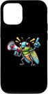 iPhone 15 Case for Robotic Grasshopper With Megaphone, Colorful and Playful Toy