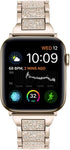 Bling Bands Compatible with Apple Watch Band 42mm/41mm/40mm/38mm, Women Metal Rhinestone Replacement Wristband