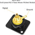 QIANRENON Gold Plated RCA Panel Mount Adapter, RCA Female to Solder Terminal AV Connector for Audio Video