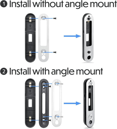 Wasserstein No-Drill Mount for Google Nest Doorbell (Battery), Avoid Drilling and Protect Walls